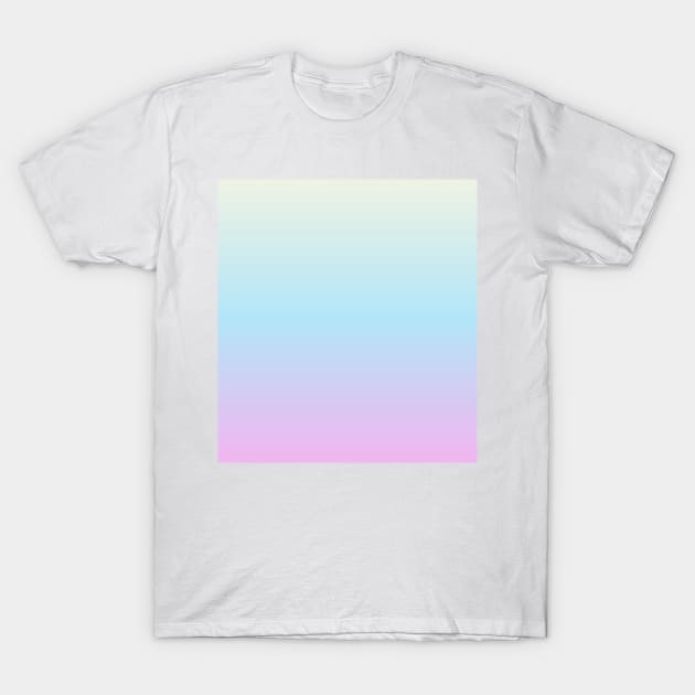 Pastel Blue Lavender Pink Ombre Fade Sunset Gradient T-Shirt by squeakyricardo